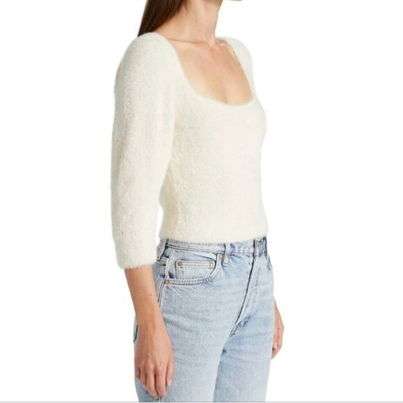 Free People Moonbeam 3/4 Puff Sleeve Pullover Sweater - Women's xs - Picture 10 of 12